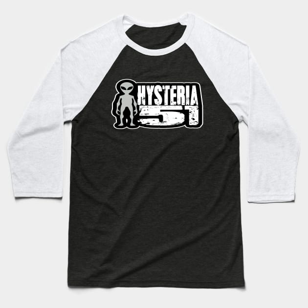 Hysteria 51: Mr. Hand - White Version Baseball T-Shirt by Hysteria 51's Retro - RoundUp
